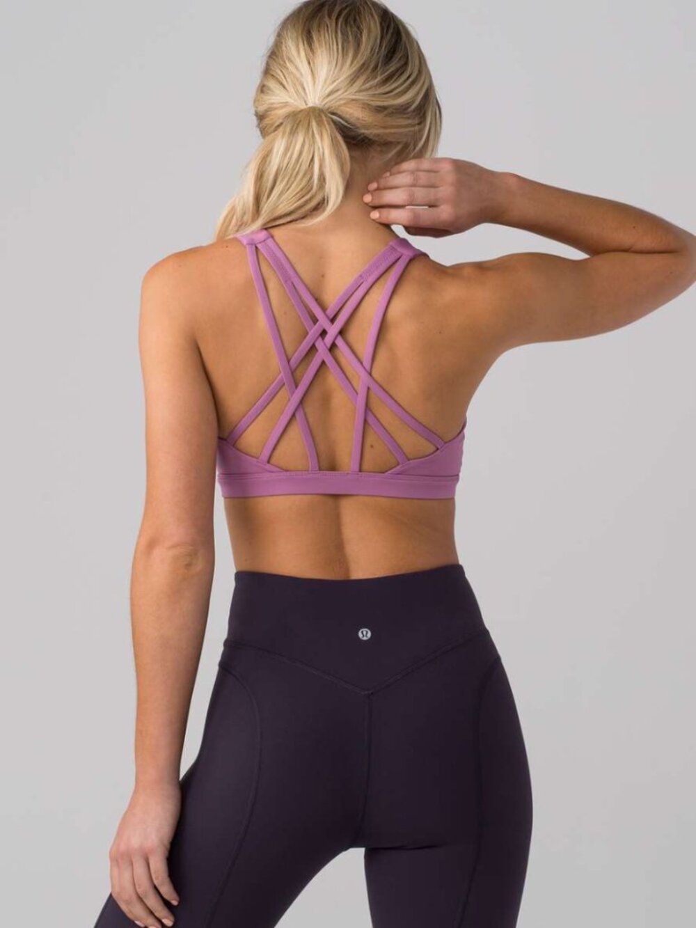 Lululemon Free To Be Serene Strappy Sports Bra Velvet Dust Purple 6